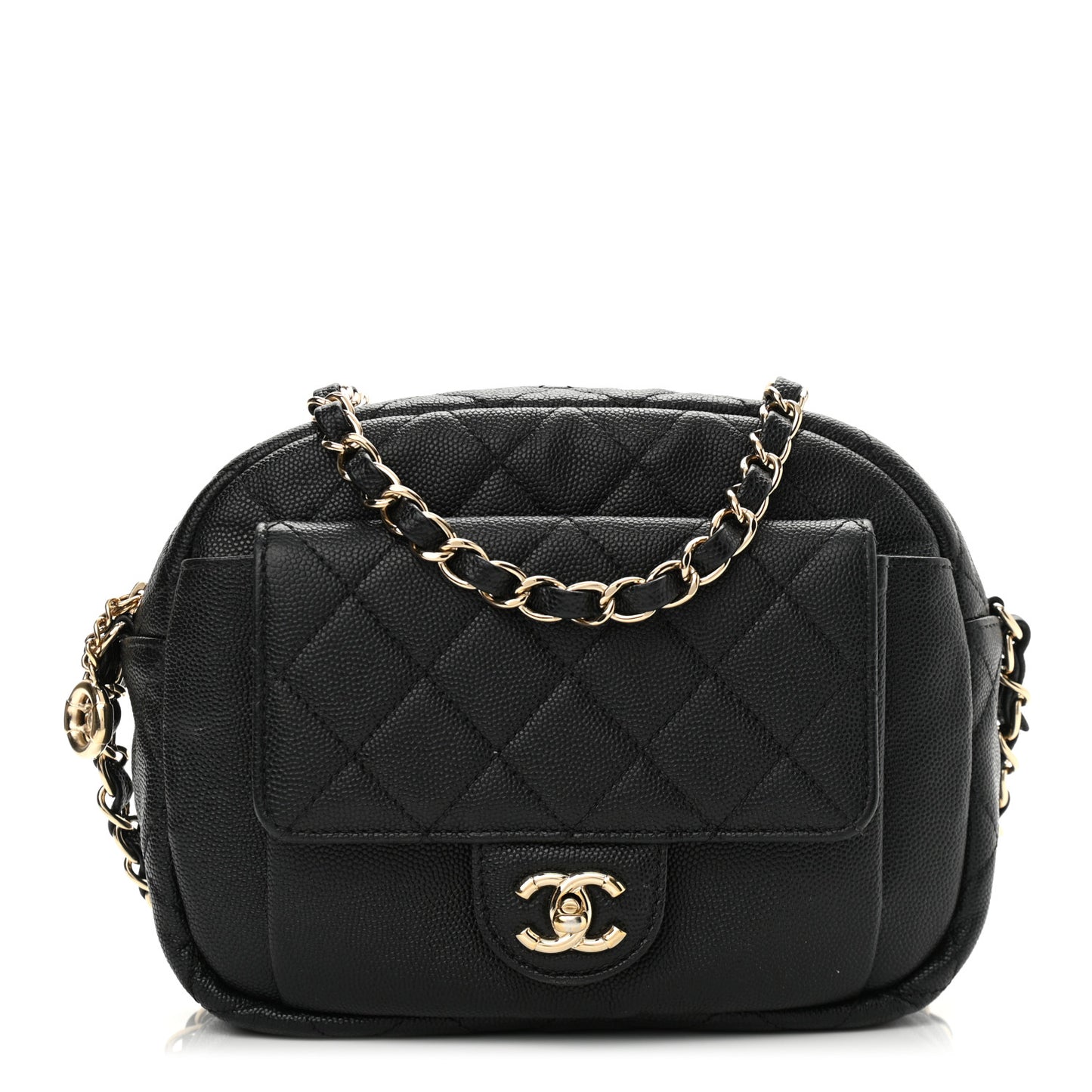 Caviar Quilted CC Day Camera Case Black