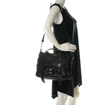Proenza Schouler Lambskin Large PS1 Satchel Black 2 of 10
