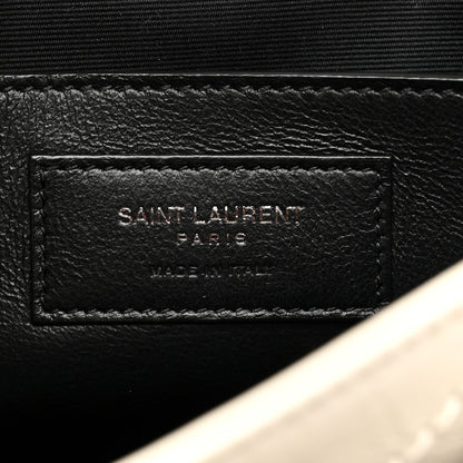 Saint Laurent Crinkled Calfskin Matelasse Monogram Baby Niki Chain Satchel Ivory 7 of 11