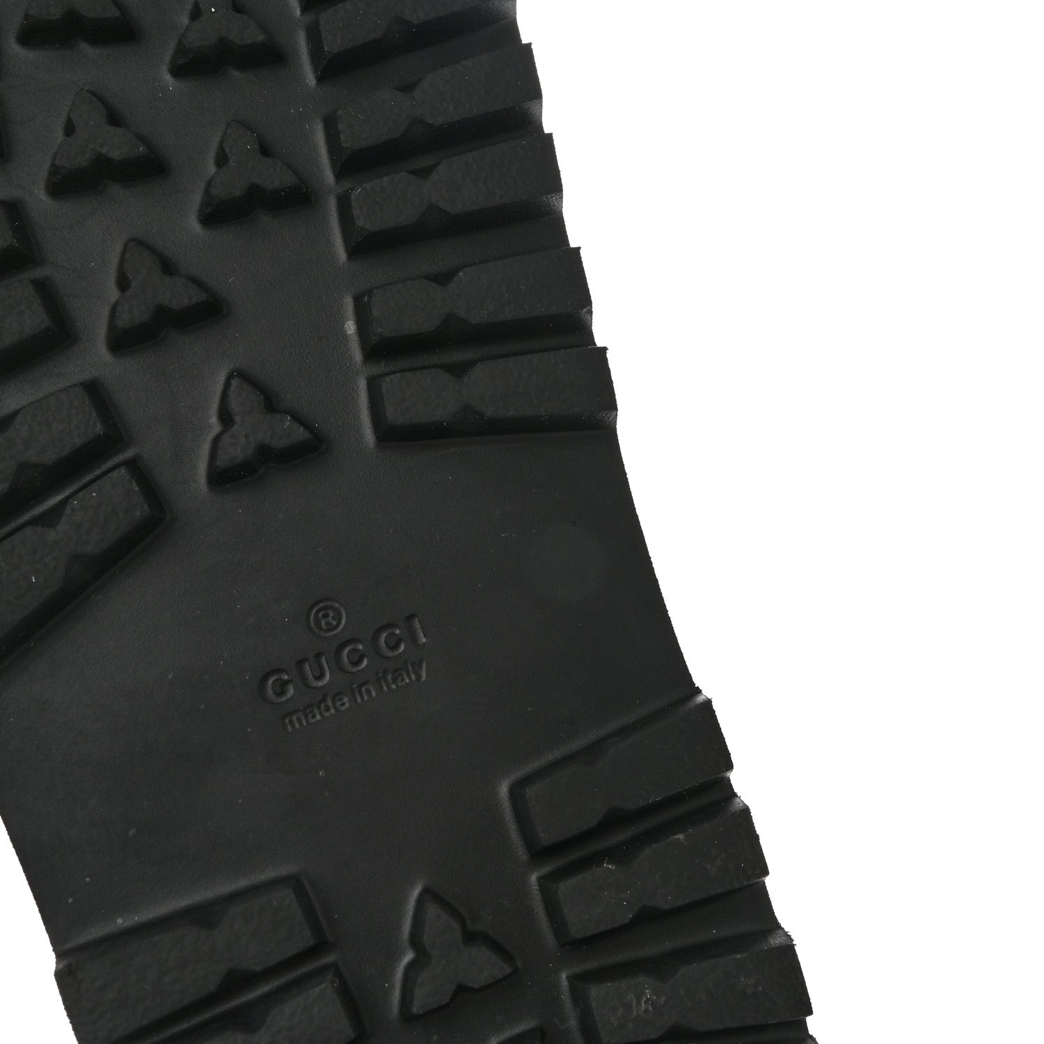 Gucci Rubber Web Mens Lug Sole Slide Sandals 10 Black Green Red 8 of 11