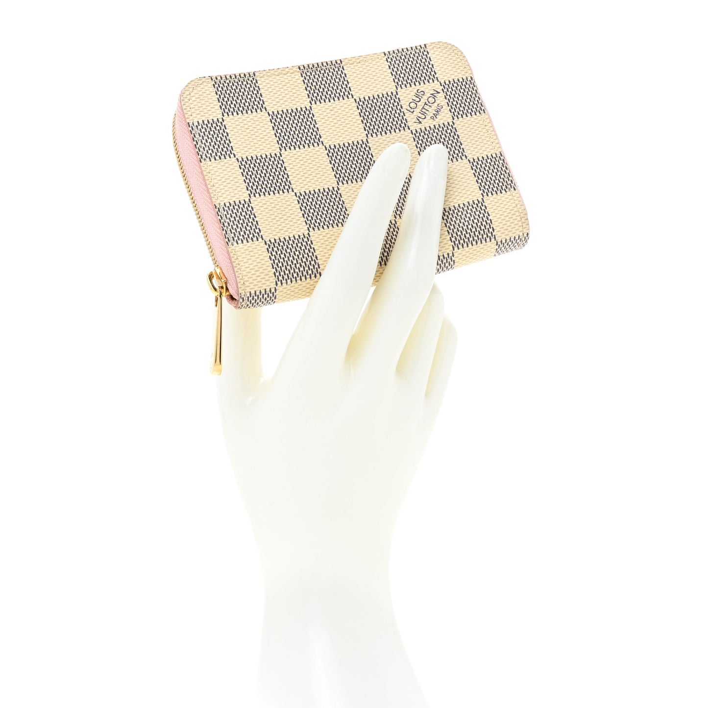Damier Azur Zippy Coin Purse Rose Ballerine