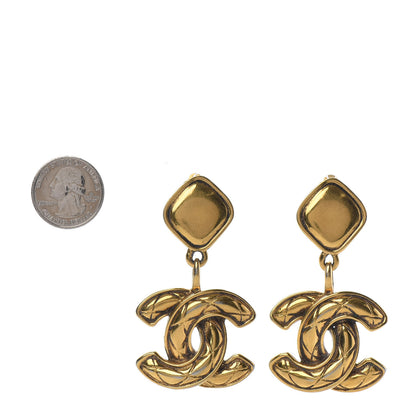 Chanel CC Drop Clip On Earrings Gold 2 of 4
