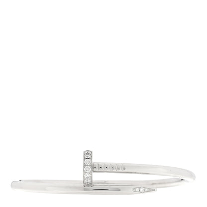 Cartier 18K White Gold Diamond Juste Un Clou Bracelet 16 1 of 4