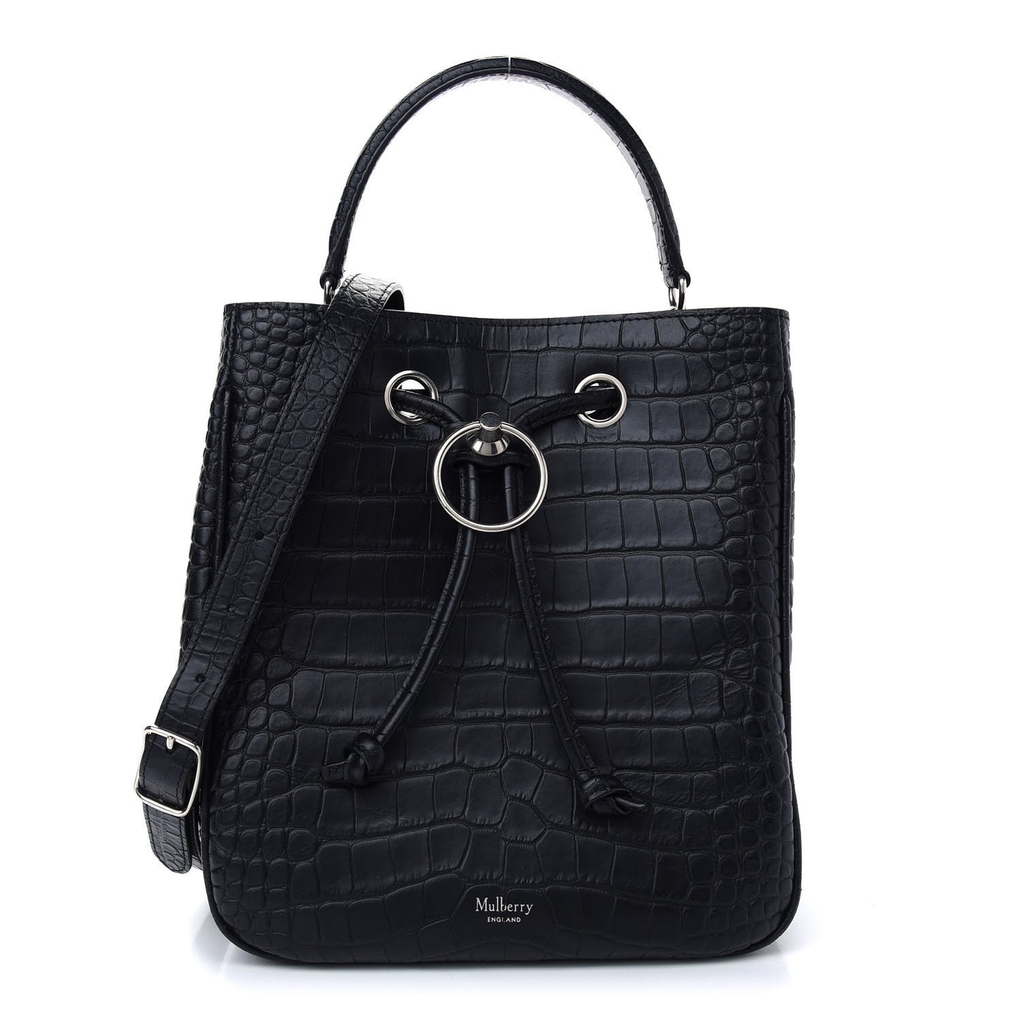 Crocodile Embossed Hampstead Black