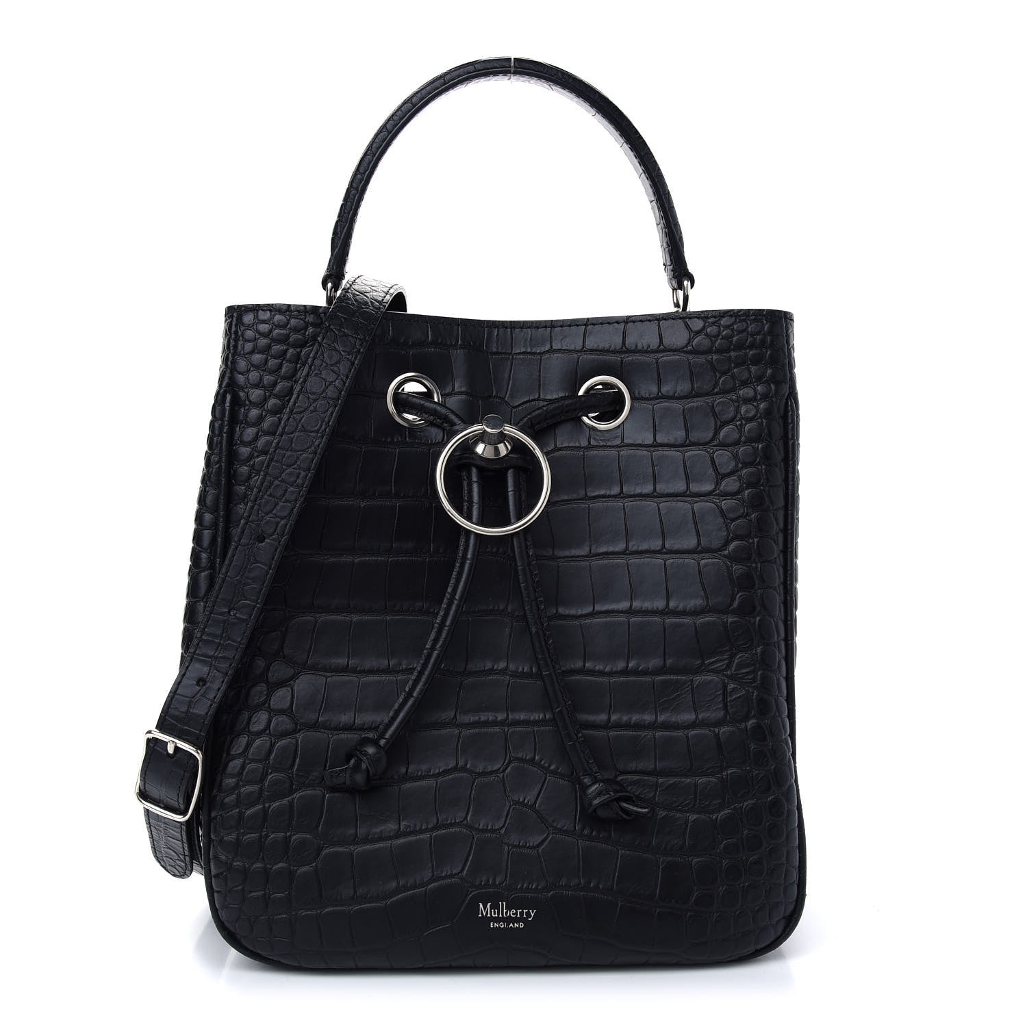 Mulberry Crocodile Embossed Hampstead Black 1 of 8