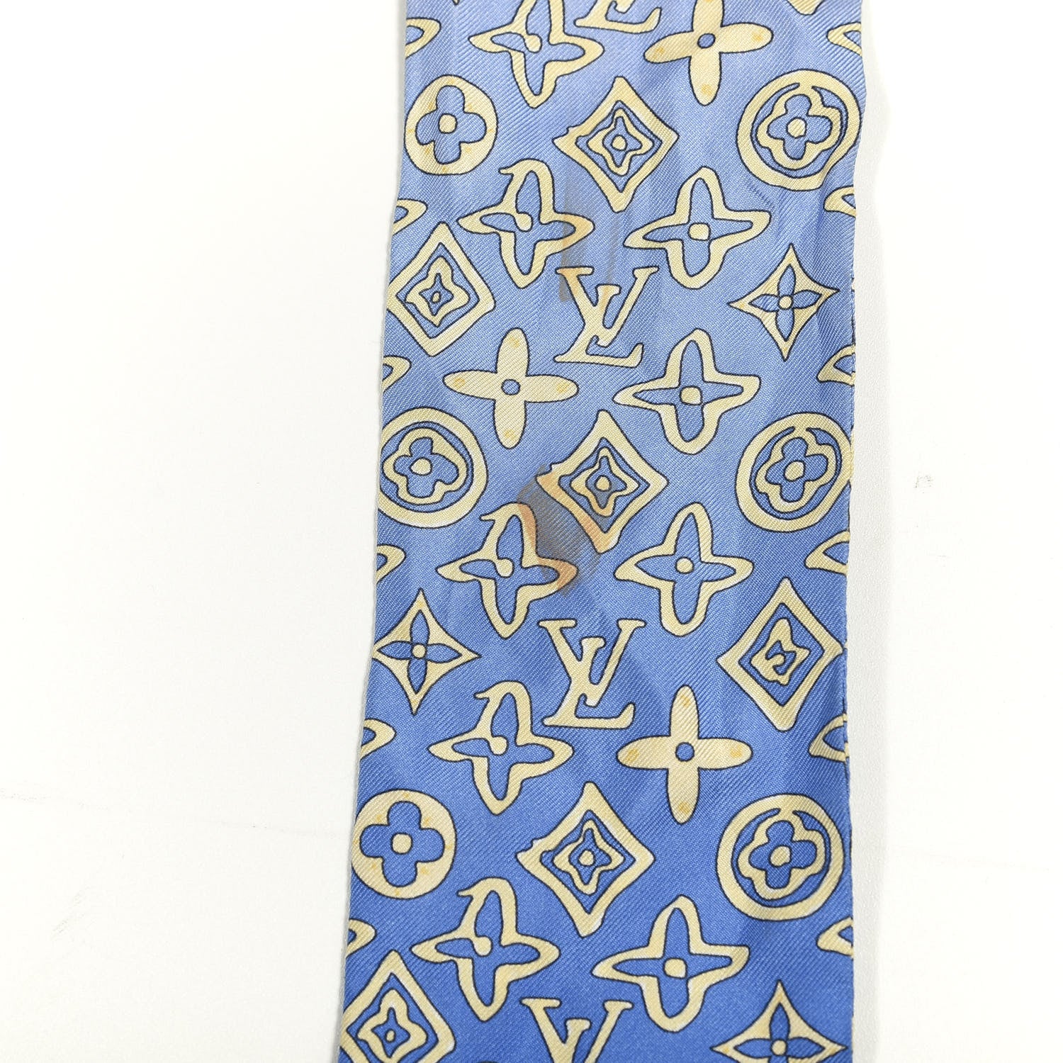 Louis Vuitton Silk Monogram Map Bandeau Blue 2 of 5