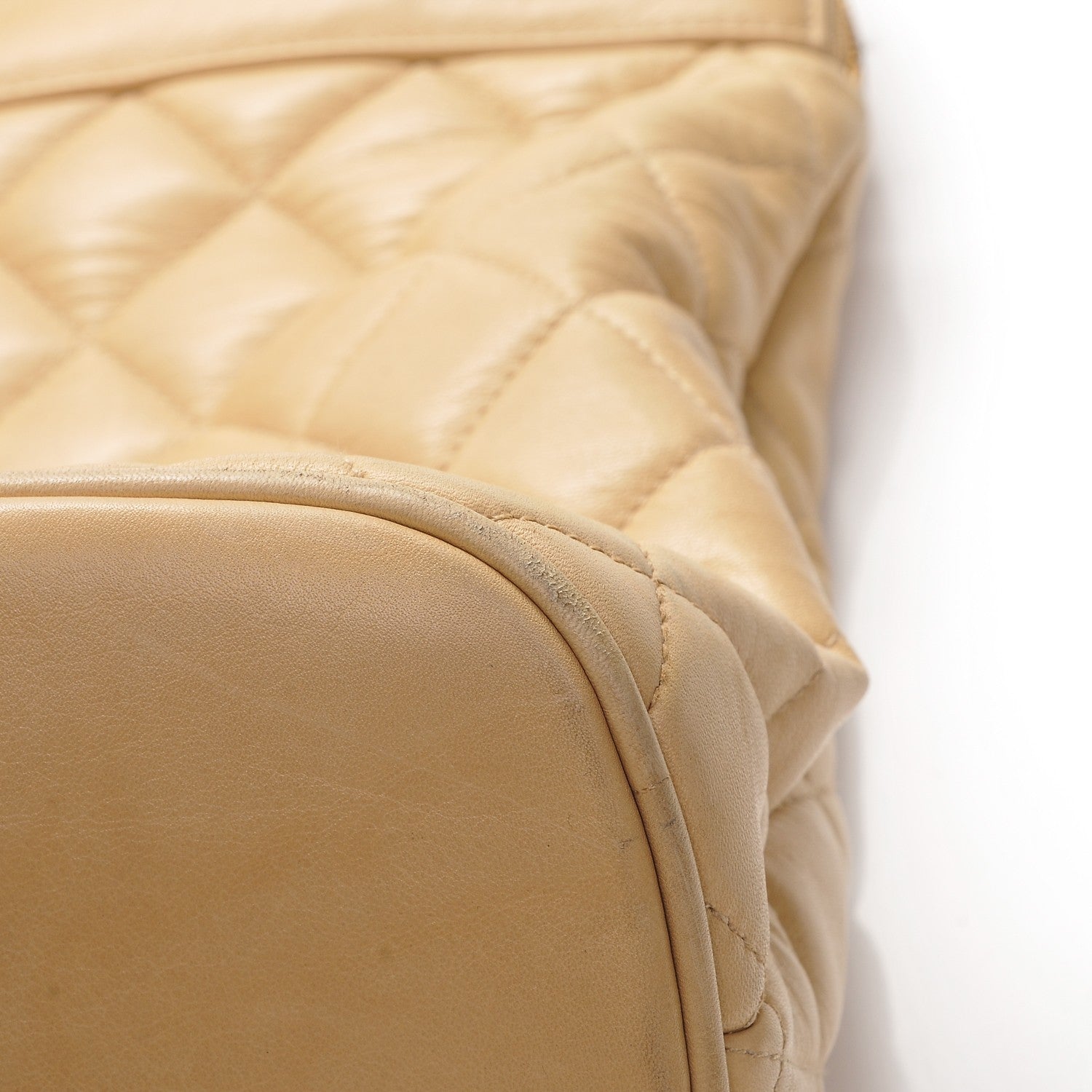 Chanel Lambskin Quilted Shoulder Bag Beige 10 of 11