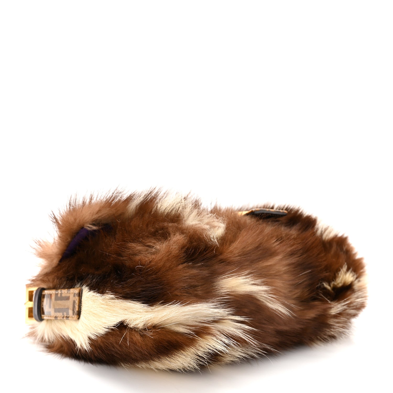 Fendi Vinyl Zucchino Skunk Fur Baguette Tobacco Multicolor 4 of 10