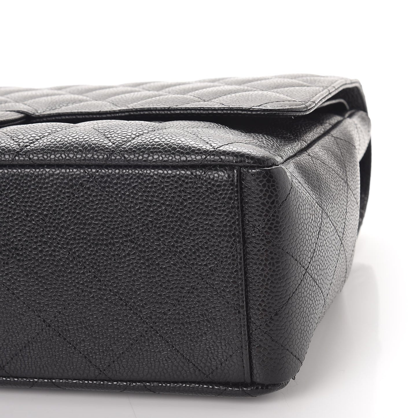Caviar Quilted Maxi Double Flap Black