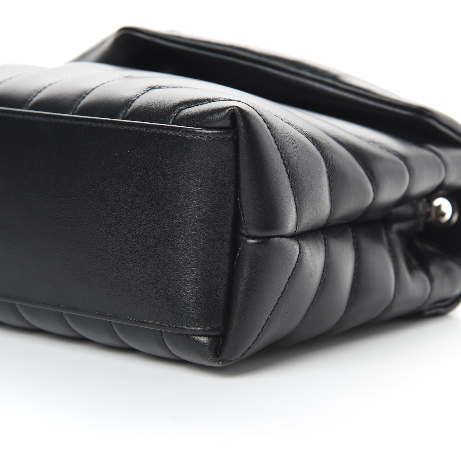 Saint Laurent Calfskin Y Quilted Monogram Small Loulou Chain Satchel Black 11 of 12