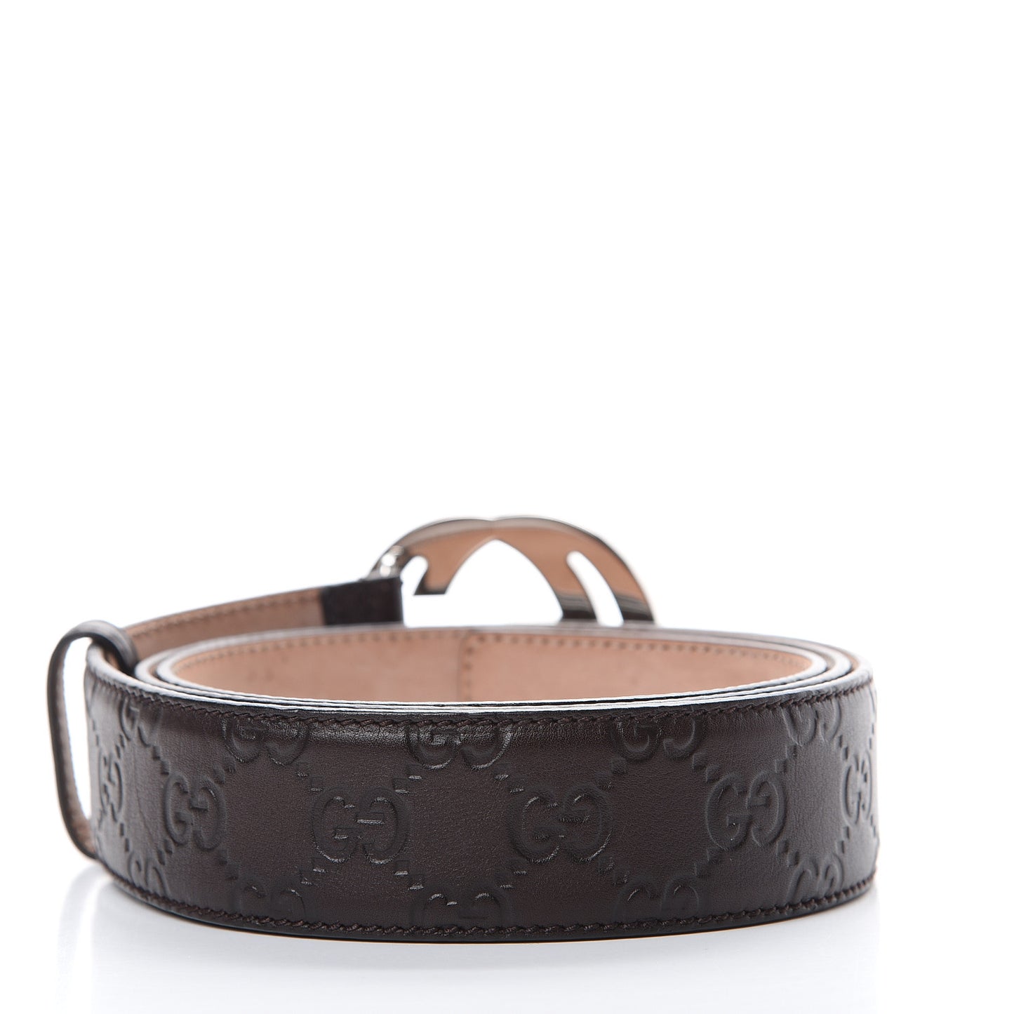 Guccissima Interlocking G Belt 110 44 Brown
