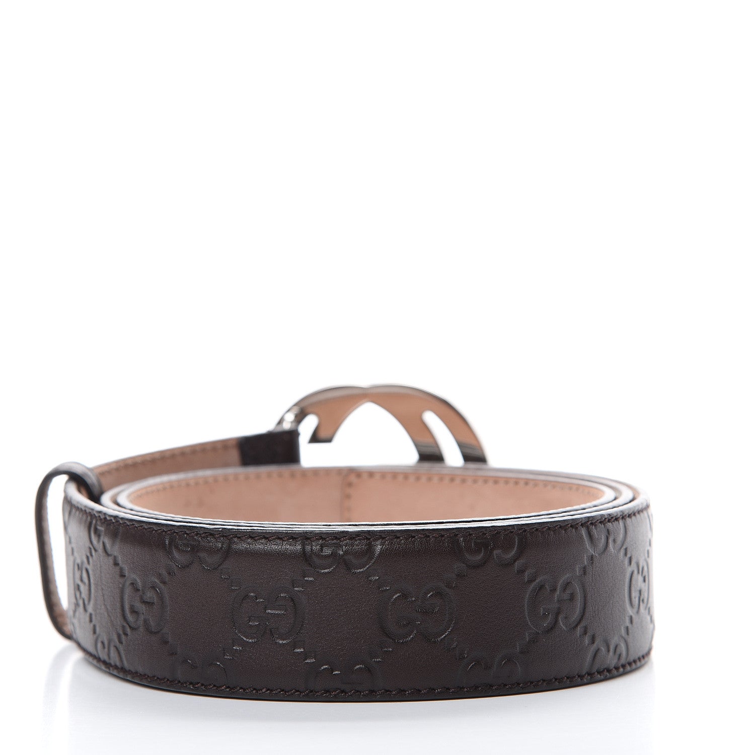 Gucci Guccissima Interlocking G Belt 110 44 Brown 2 of 8