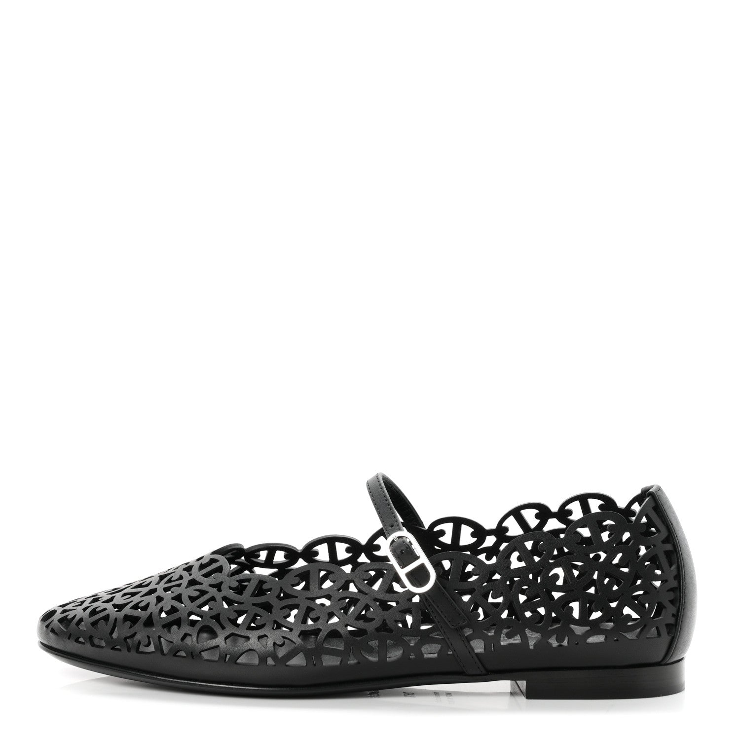Hermes Calfskin Meli Ballet Flats 38.5 Black 1 of 10
