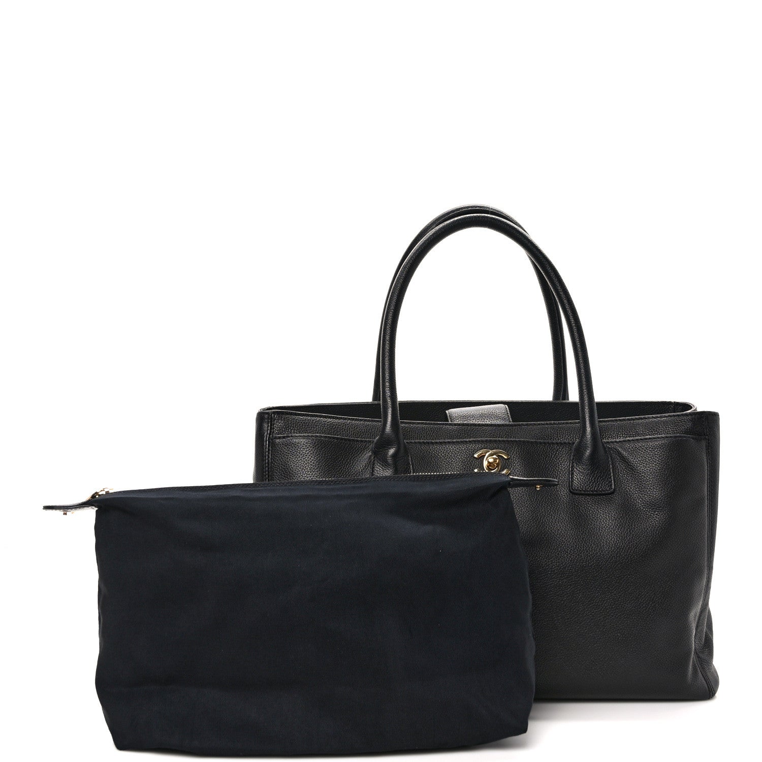 Chanel Calfskin Cerf Executive Shopper Tote Black 1 of 13