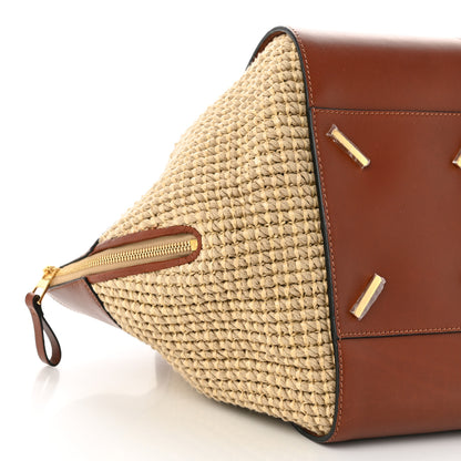 Loewe Calfskin Crochet Small Hammock Shoulder Bag Tan Natural 8 of 9