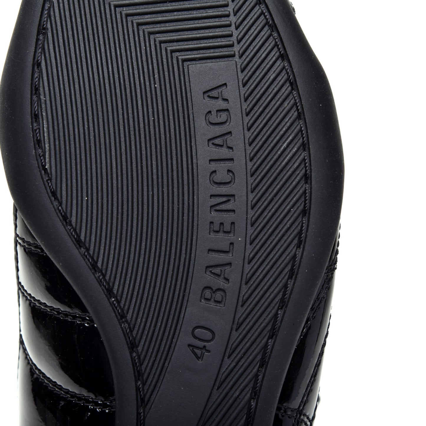 Patent Polyurethane Womens Zen Sneakers 40 Black
