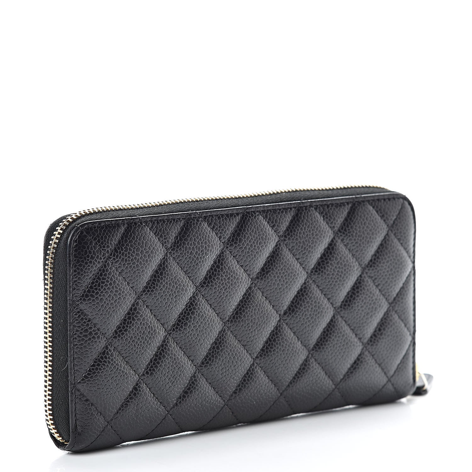Chanel Caviar Quilted Large Gusset Zip Around Wallet Black 3 of 9