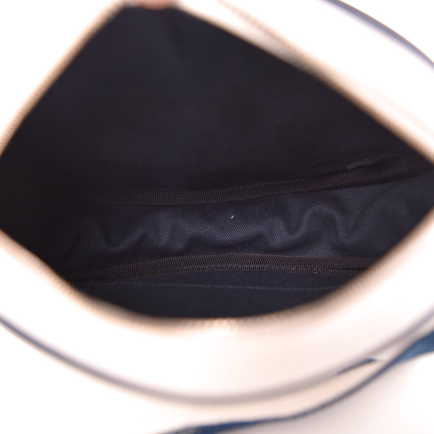 Canvas Rubber Circle Airline Messenger Bag White Blue
