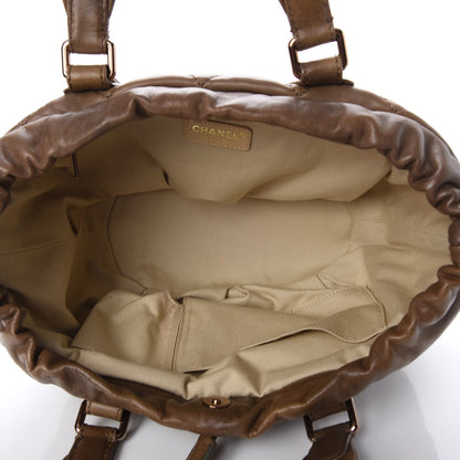 Chanel Lambskin Quilted Cloudy Bundle East West Tote Beige 5 of 8