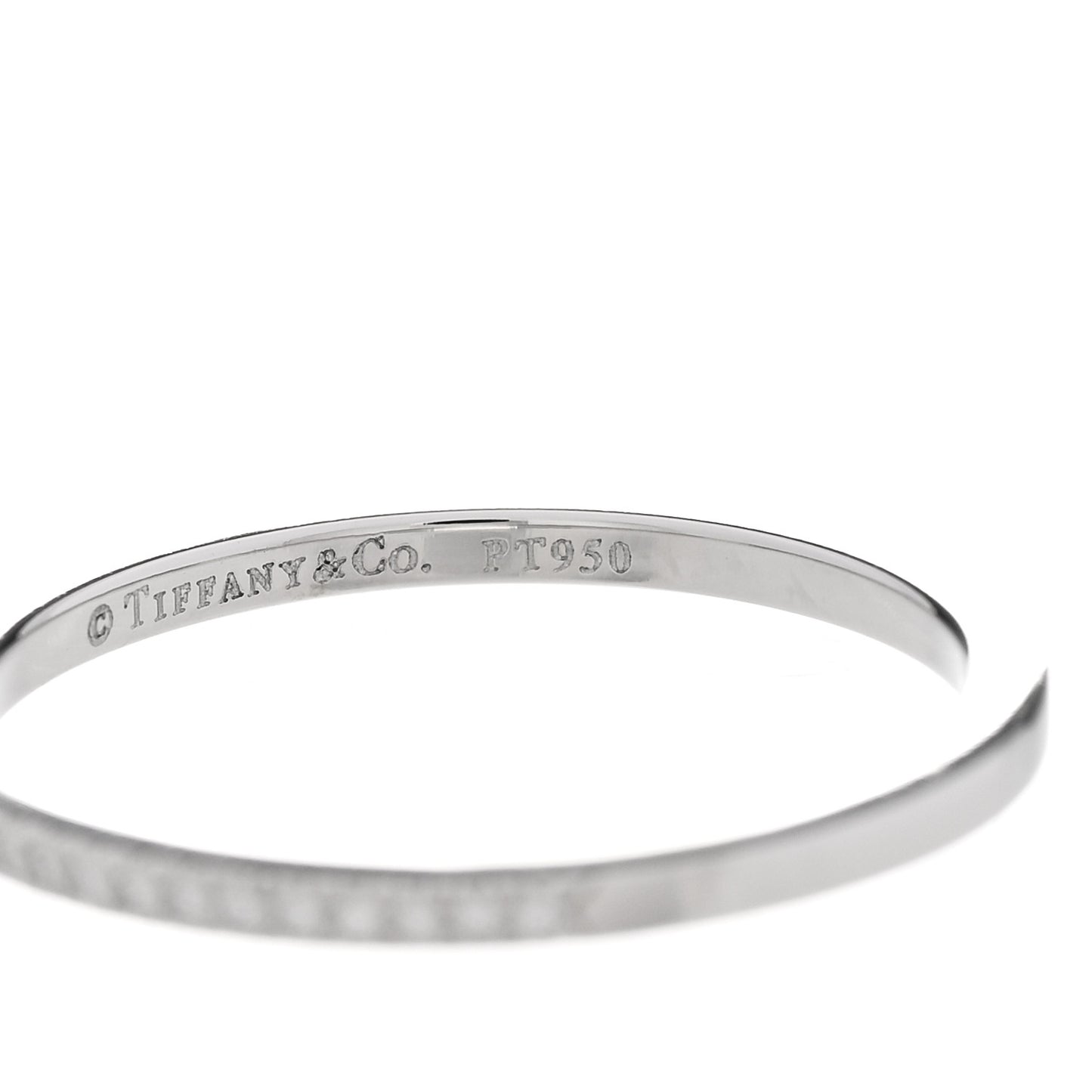 Platinum Diamond Lucida Half Circle Wedding Band Ring 53 6.5