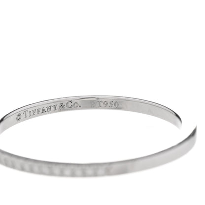 Tiffany Platinum Diamond Lucida Half Circle Wedding Band Ring 53 6.5 5 of 6