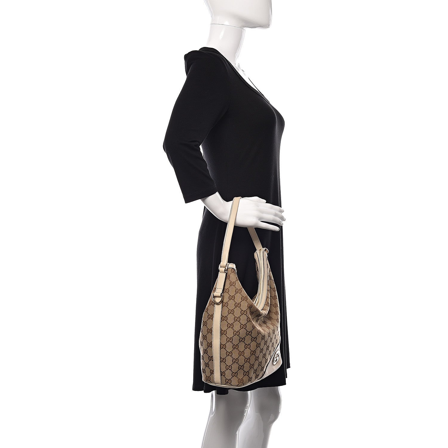 Gucci Monogram New Britt Hobo Off White 2 of 11
