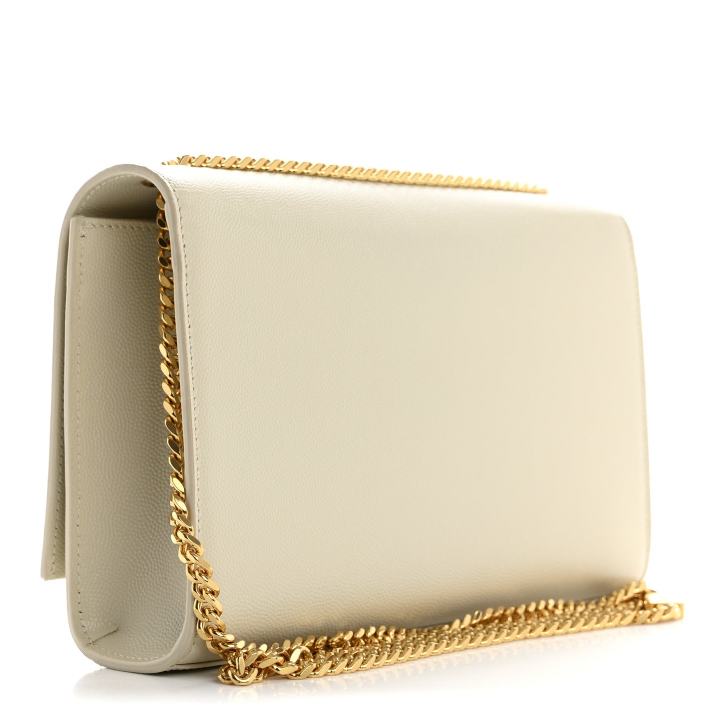 Grain De Poudre Calfskin Medium Classic Monogram Kate Tassel Satchel Crema Soft