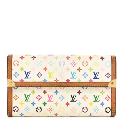 Louis Vuitton Monogram Multicolor Porte Tresor International Wallet White 1 of 9