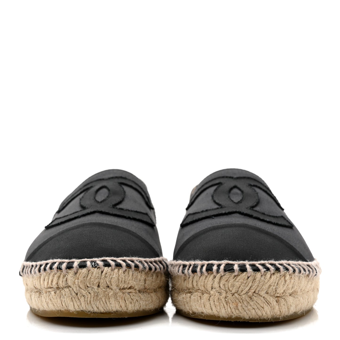 Satin Grosgrain Espadrilles 39 Black