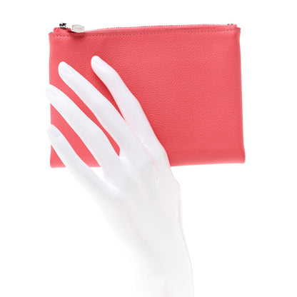 Hermes Evercolor Small Atout Pouch Rose Azalee Vert Cypress 2 of 8