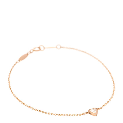Tiffany 18K Rose Gold Diamond Elsa Peretti Diamonds by the Yard Heart Bracelet 1 of 3