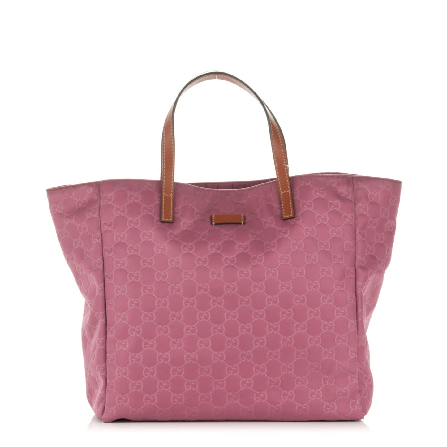 Nylon Monogram Medium Tote Pink