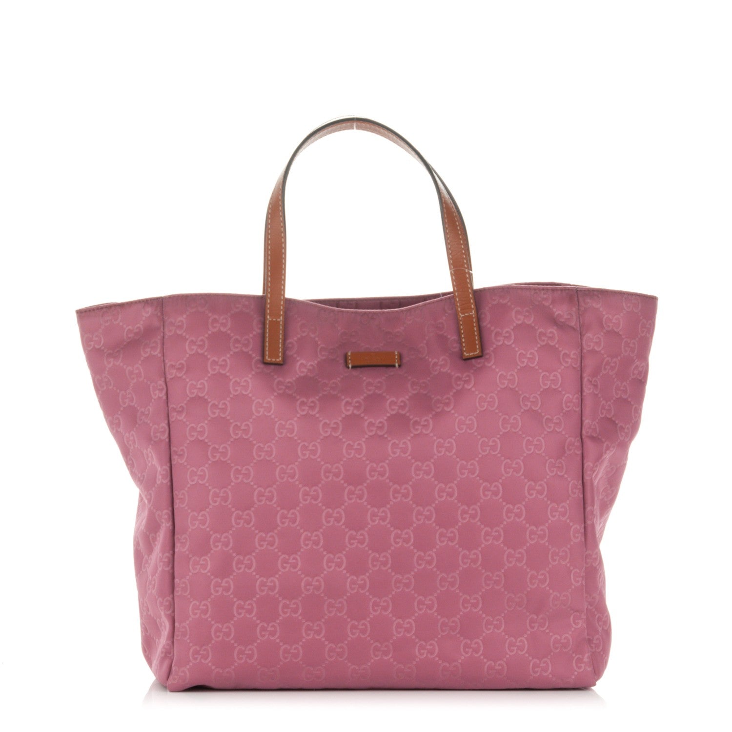 Gucci Nylon Monogram Medium Tote Pink 1 of 7