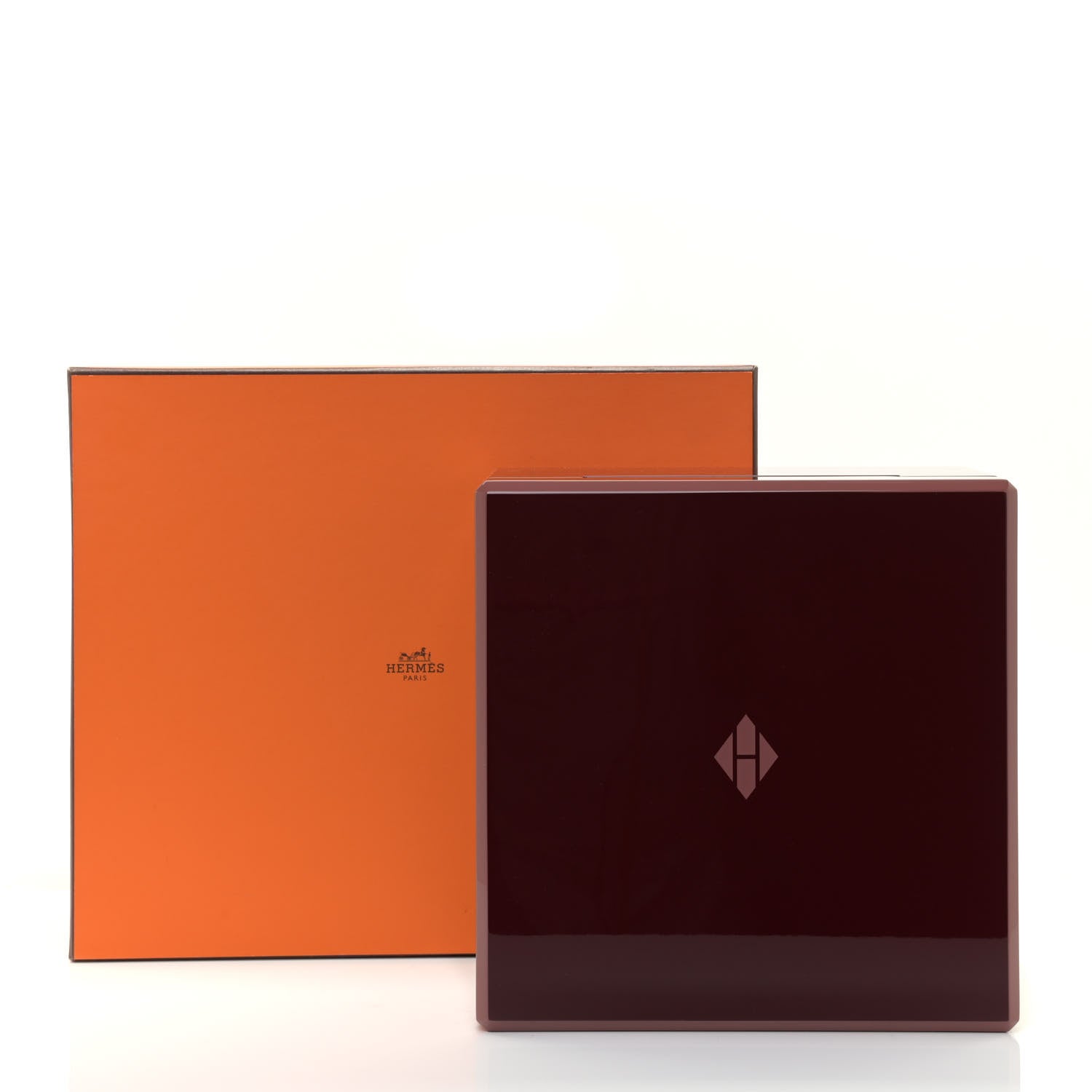 Hermes Lacquered Wood Smooth Taurillon Facettes Jewelry Box 8 of 8