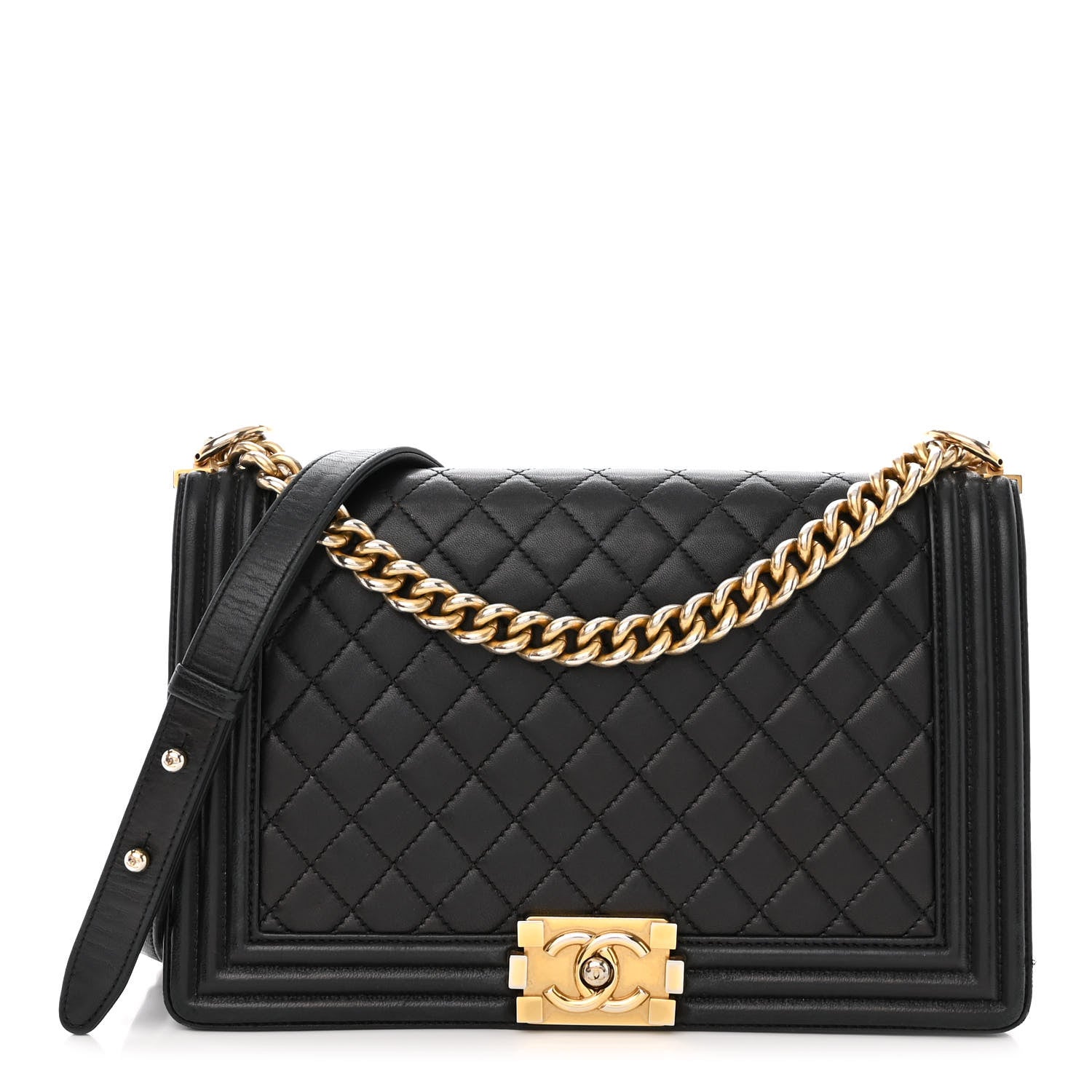 Chanel Lambskin Quilted New Medium Boy Flap Black 1 of 14