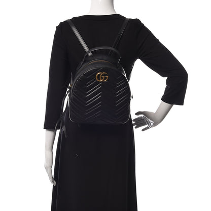 Gucci Calfskin Matelasse GG Marmont Backpack Black 2 of 12