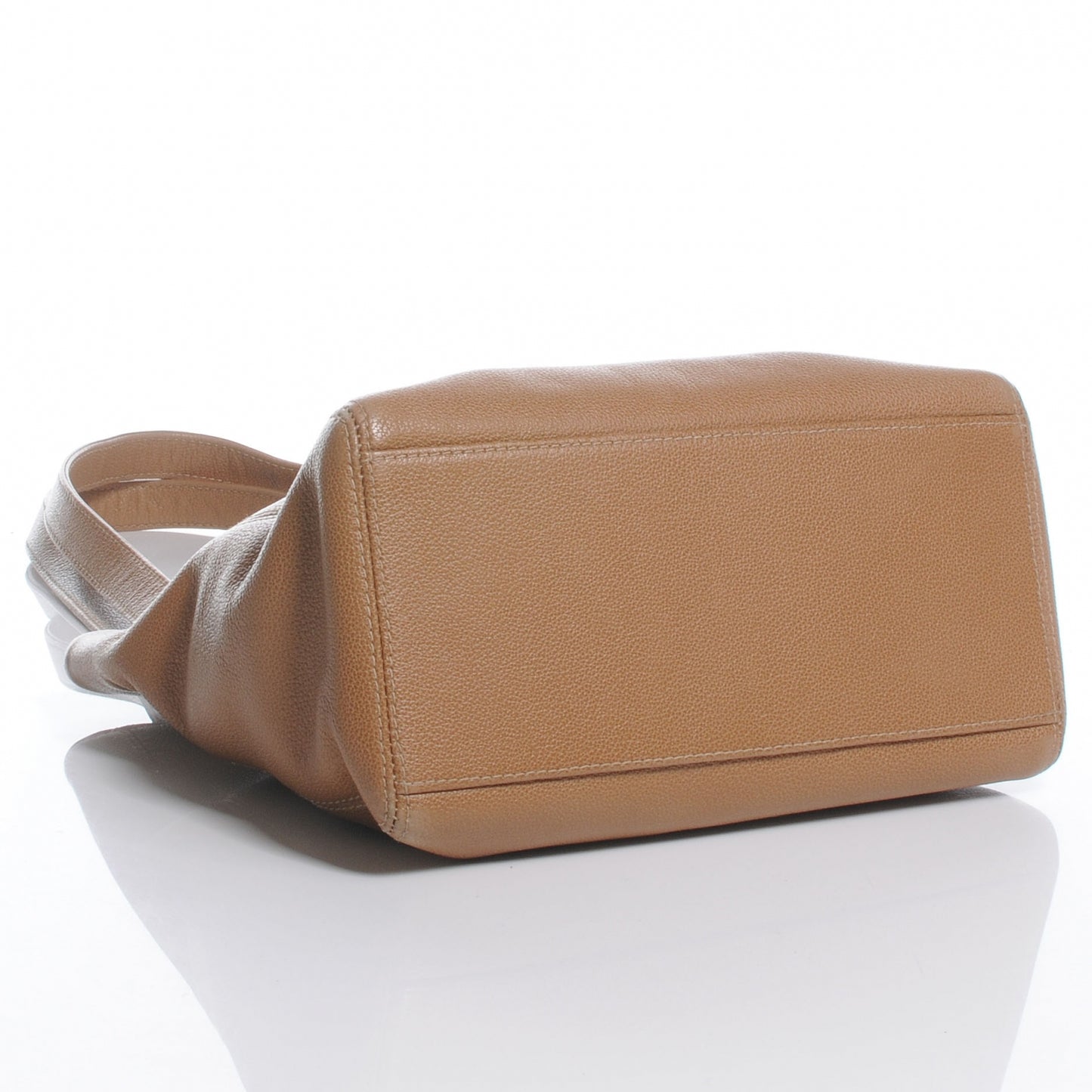 Calfskin CC Shoulder Bag Dark Beige