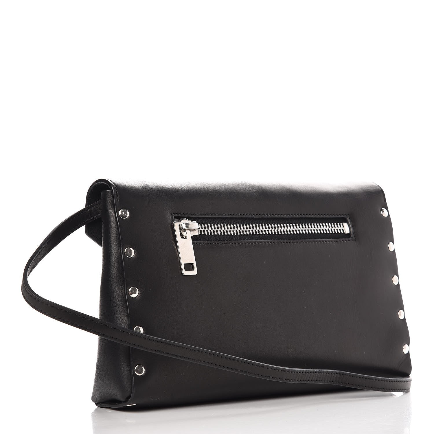 Celine Natural Calfskin Biker Evening Clutch on Strap Black 3 of 9