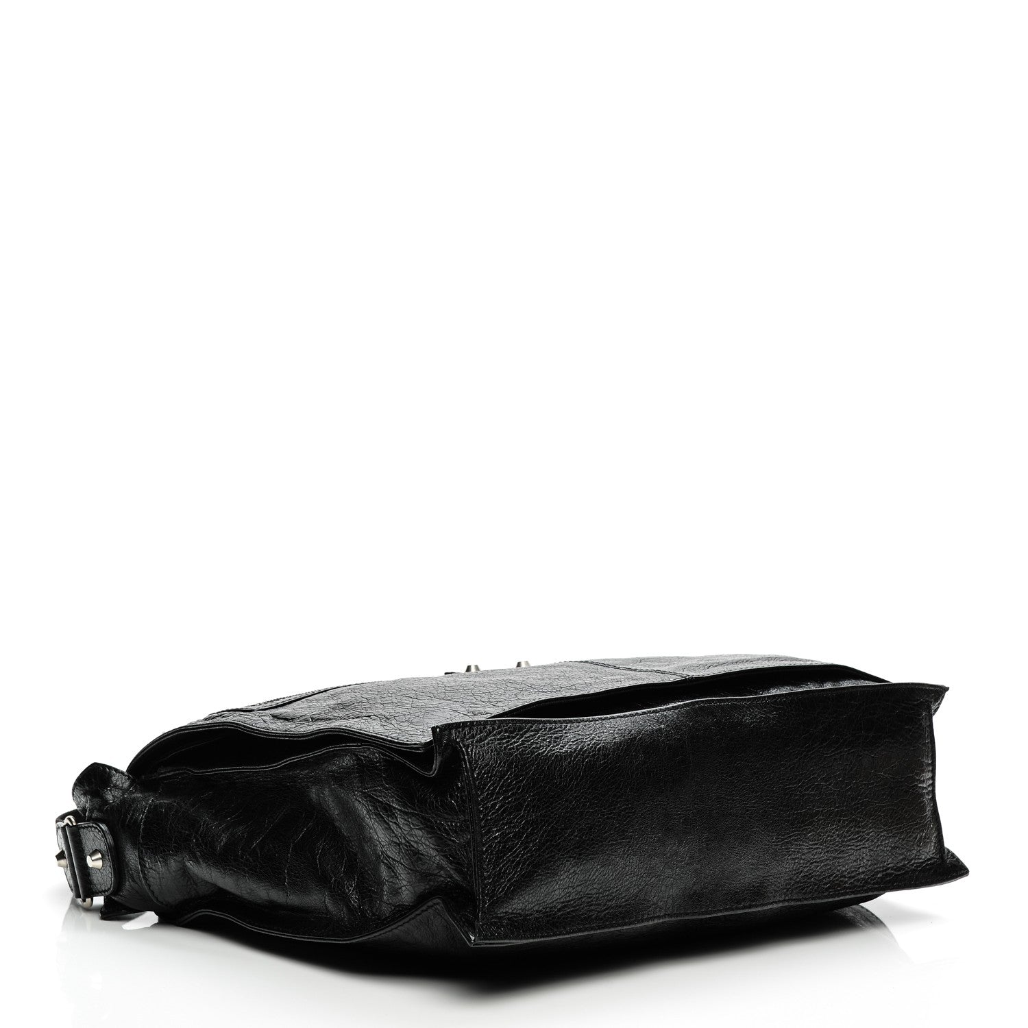 Balenciaga Agneau Arena Foldover Messenger Black 4 of 7