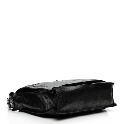 Balenciaga Agneau Arena Foldover Messenger Black 4 of 7