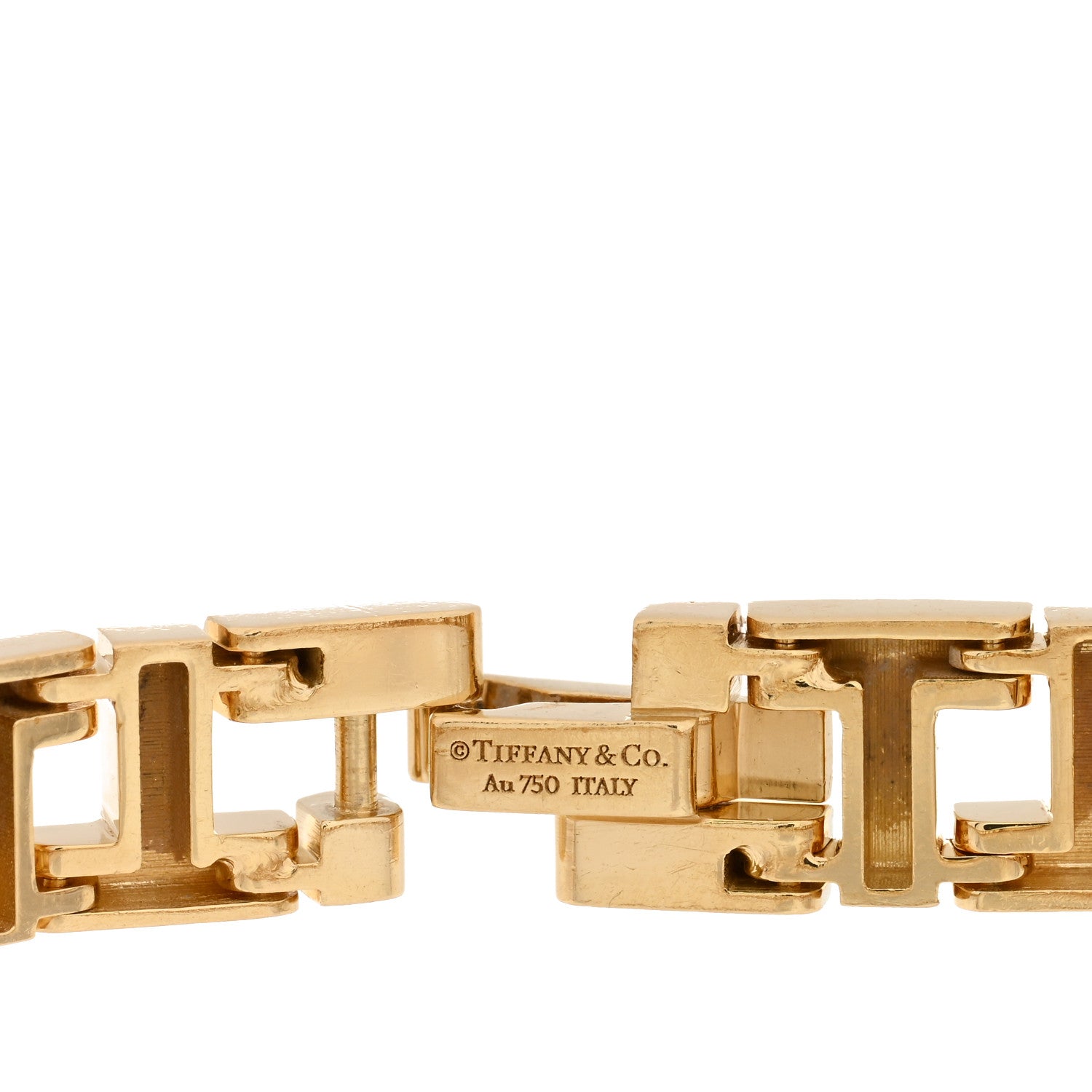 Tiffany 18K Yellow Gold Narrow T True Bracelet 3 of 3