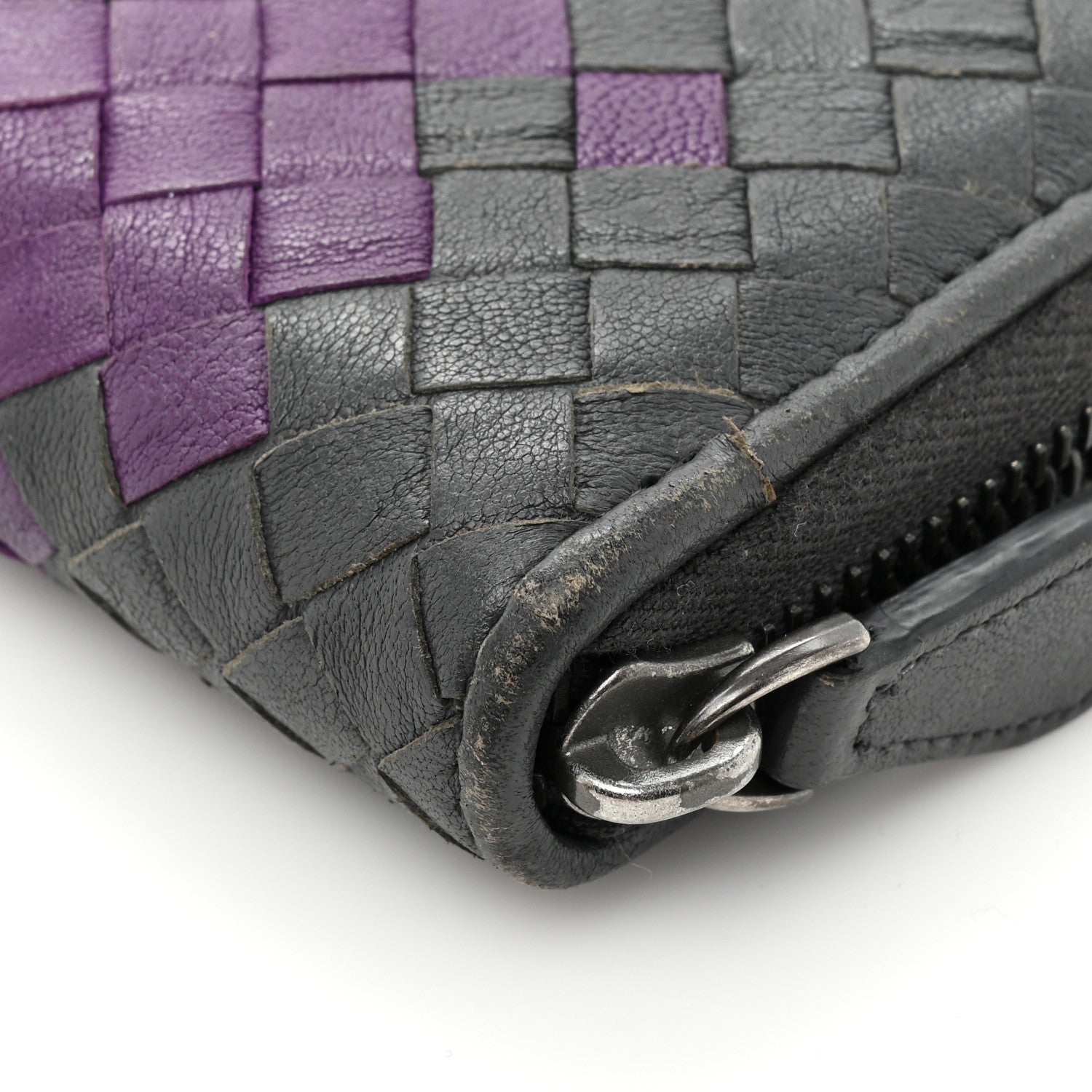 Bottega Veneta Nappa Intrecciato Zip Around Wallet Grey Multicolor 14 of 15