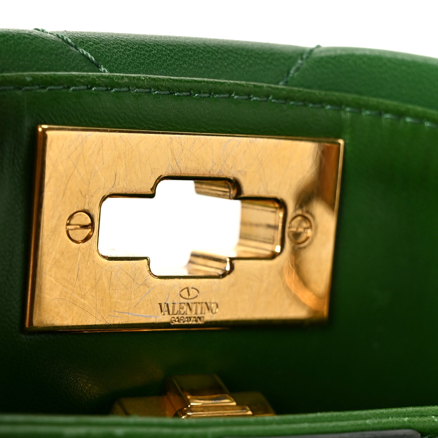 Nappa Small Roman Stud The Handle Bag Gea Green