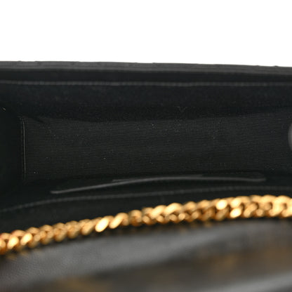 Saint Laurent Grain De Poudre Textured Mixed Matelasse Triquilt Small Monogram Satchel Black 5 of 11