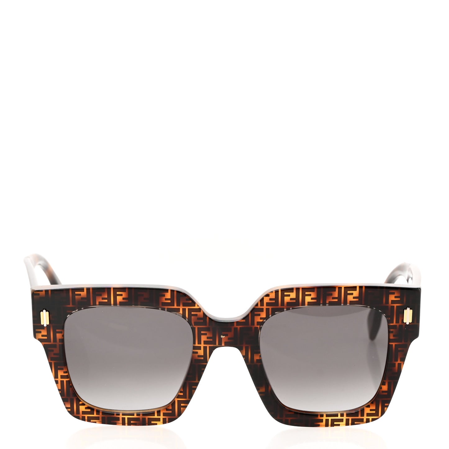 Acetate Fendi Square Sunglasses FE40101 Havana Black