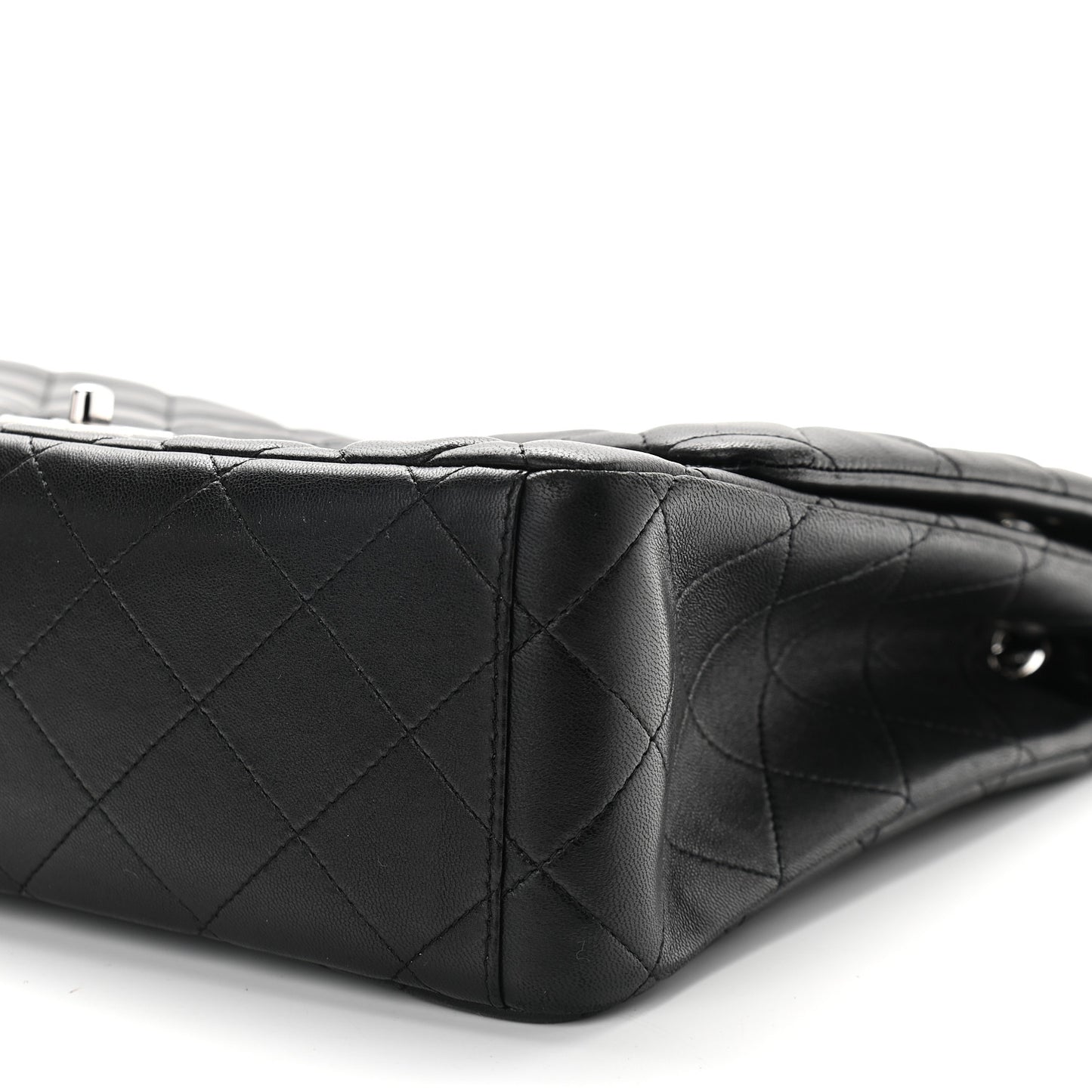 Lambskin Quilted Maxi Single Flap Black