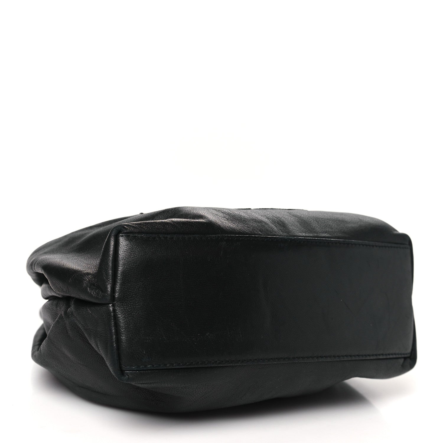 Chanel Lambskin Camelia Round Handle Mini Bag Black 5 of 13