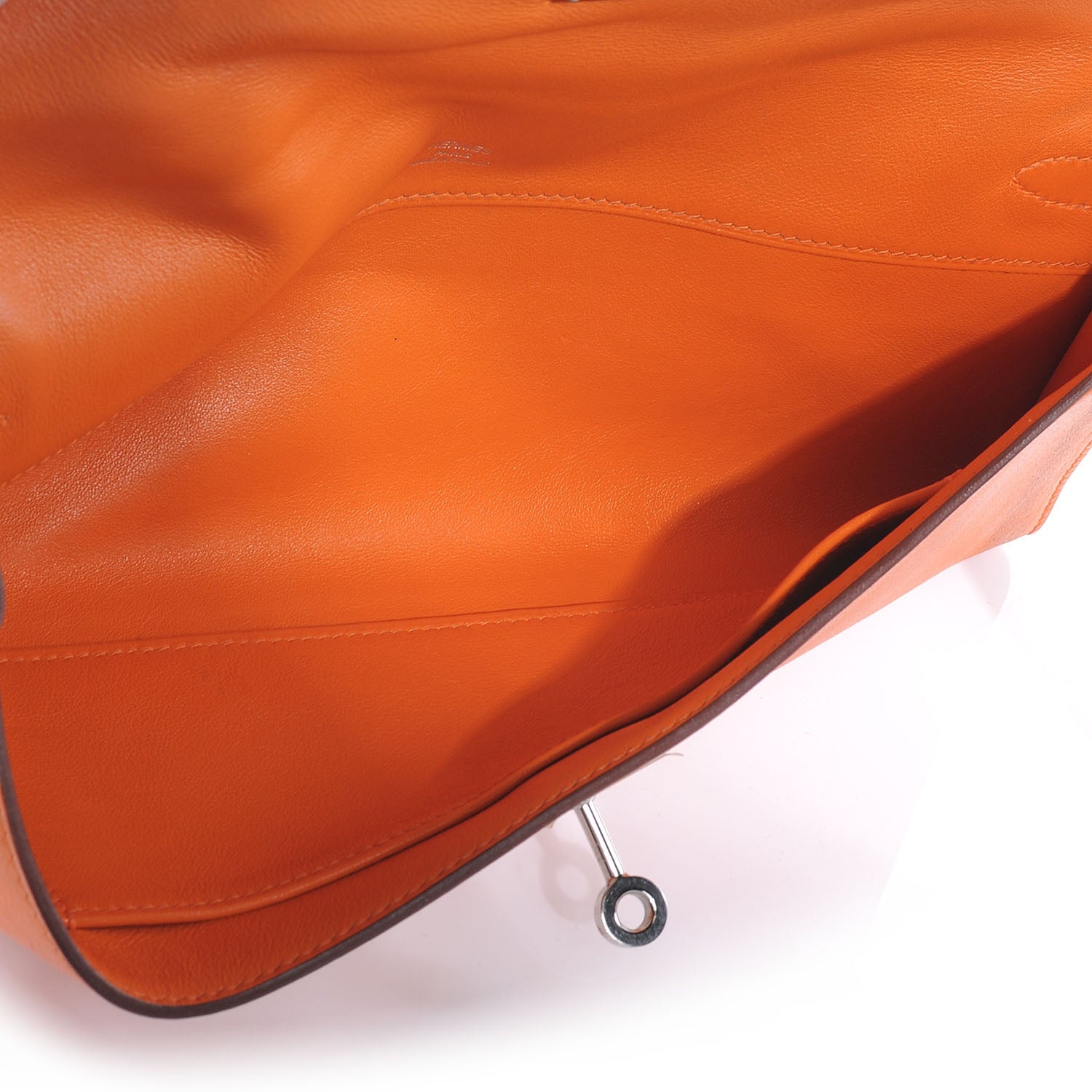 Hermes Swift Kelly Cut Clutch Pochette Orange 8 of 8
