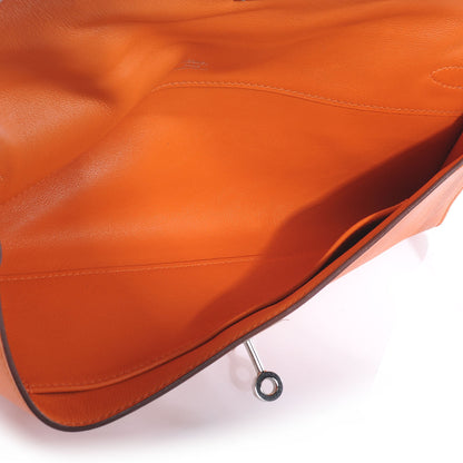 Hermes Swift Kelly Cut Clutch Pochette Orange 8 of 8