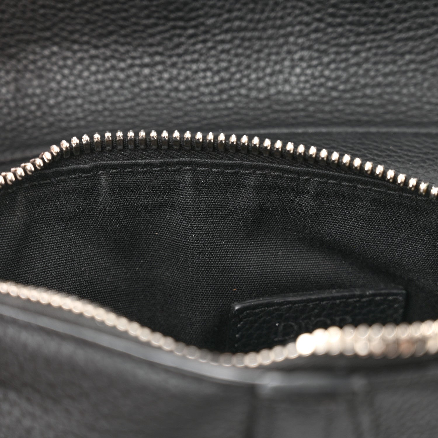 Christian Dior Grained Calfskin Mens Mini Saddle Bag Black 13 of 14